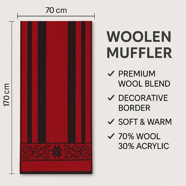 Maroon_And_Navy_Blue_Wool_With_Viscose_Soft_Ethnic_Fular_For_Men