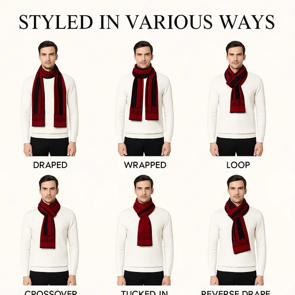 Maroon_And_Navy_Blue_Wool_With_Viscose_Soft_Ethnic_Fular_For_Men