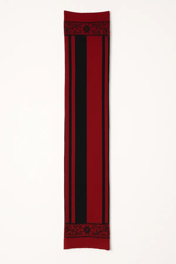 Maroon_And_Navy_Blue_Wool_With_Viscose_Soft_Ethnic_Fular_For_Men
