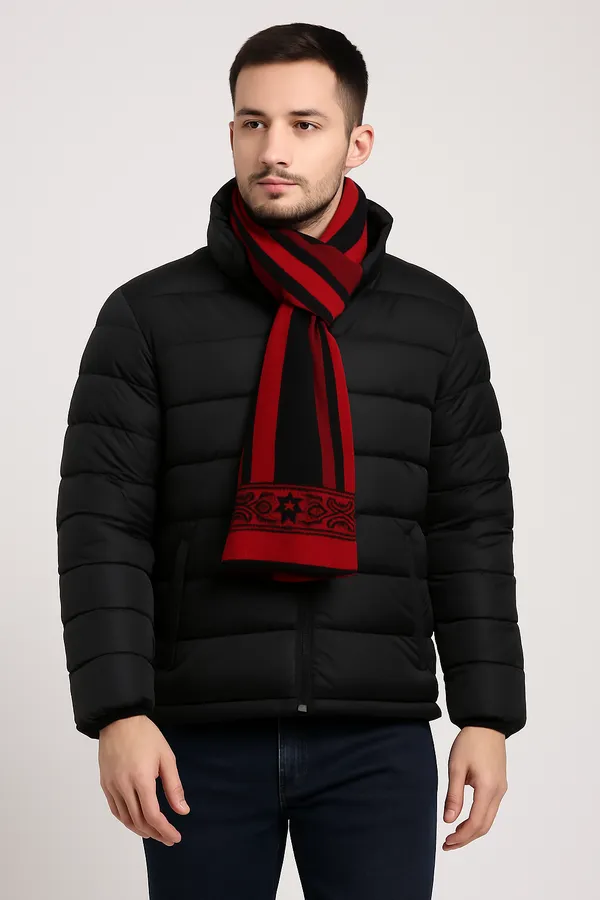 Maroon_And_Navy_Blue_Wool_With_Viscose_Soft_Ethnic_Fular_For_Men