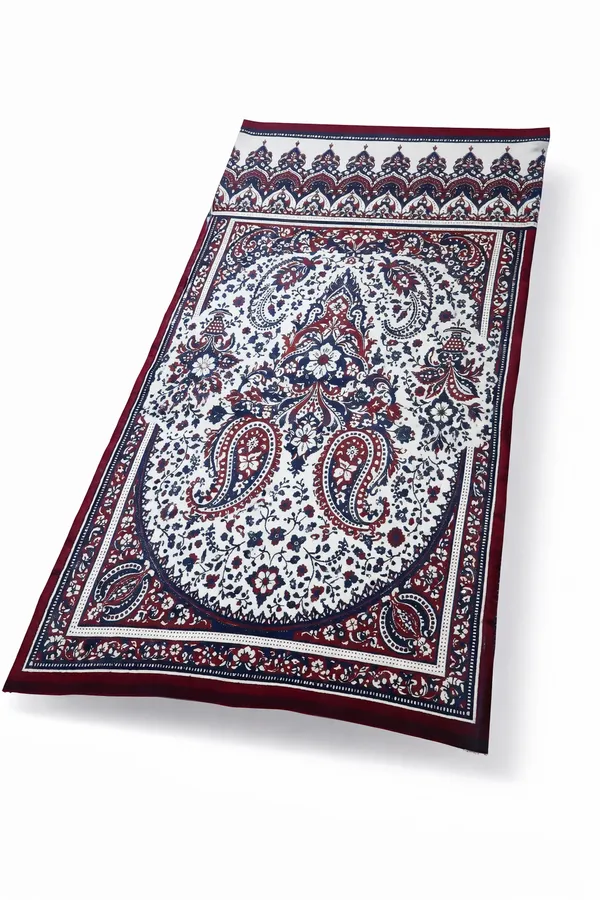 Blue_And_Maroon_Wool_With_Viscose_Soft_Kashmiri_Paisley_Design_Shawl_For_Men
