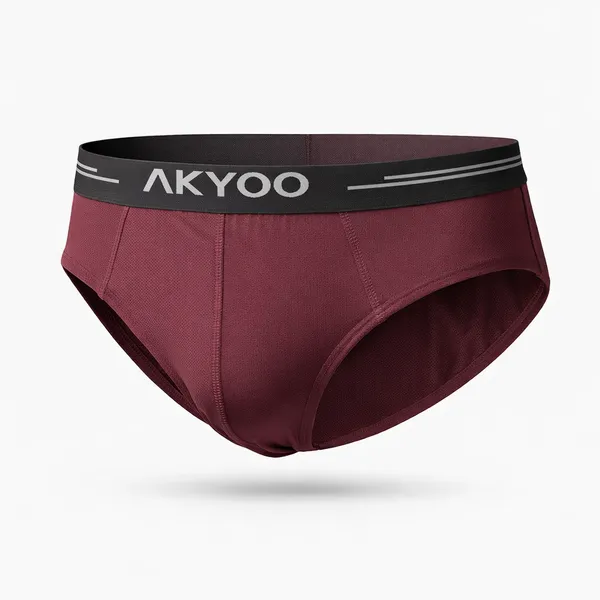 AKYOO_Maroon_Men's_Brief_Underwear_Soft_Cotton_Stretch_Innerwear_for_Daily_Wear_Breathable_Comfortable_Fit