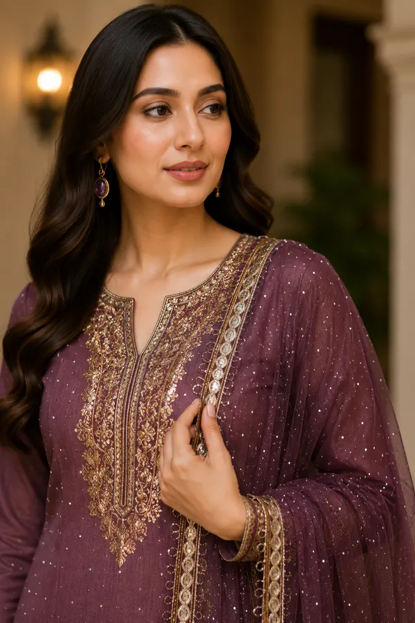 Mauve_White_Stone_Net_Dupatta_for_Women_|_Soft_Net_Fabric_|_Golden_Sequin_&_Gota_Patti_Border_|_Lightweight_Party_Wear,_Wedding_&_Festive_Dupatta_|_2_Meter