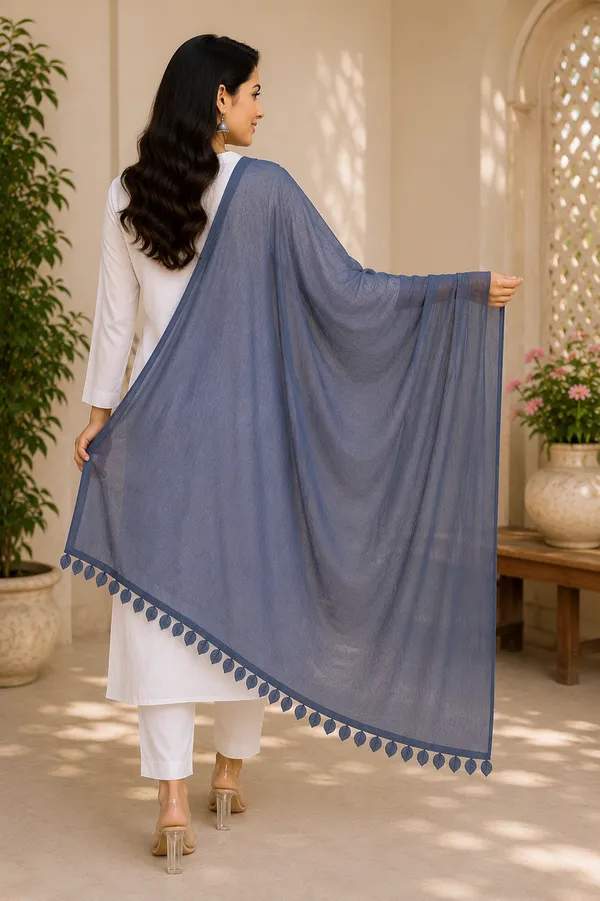 Designer_Grey_Rayon_Dupatta_with_Elegant_Leaves_Lace_Border_|_Soft_&_Lightweight_Ethnic_Drape