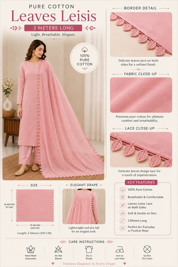 Designer_Baby_Pink_Pure_Cotton_Dupatta_with_Elegant_Leaves_Lace_Border_|_Soft_&_Breathable_2_Meter_Ethnic_Dupatta