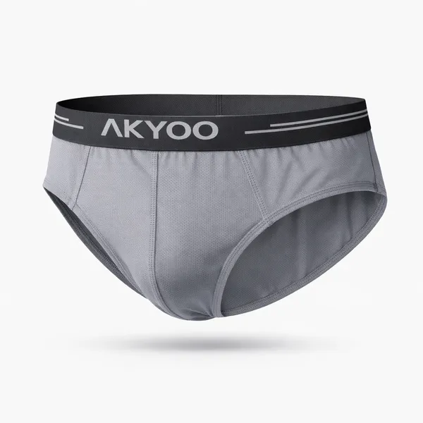 AKYOO_Grey_Men's_Brief_Underwear_Soft_Cotton_Stretch_Innerwear_for_Daily_Wear_Breathable_Comfortable_Fit