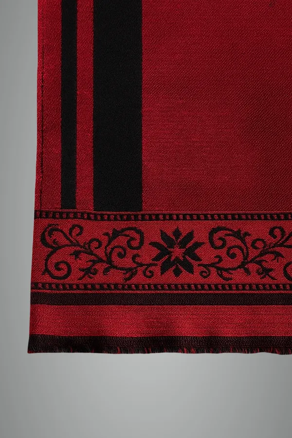 Maroon_And_Navy_Blue_Wool_With_Viscose_Soft_Ethnic_Fular_For_Men