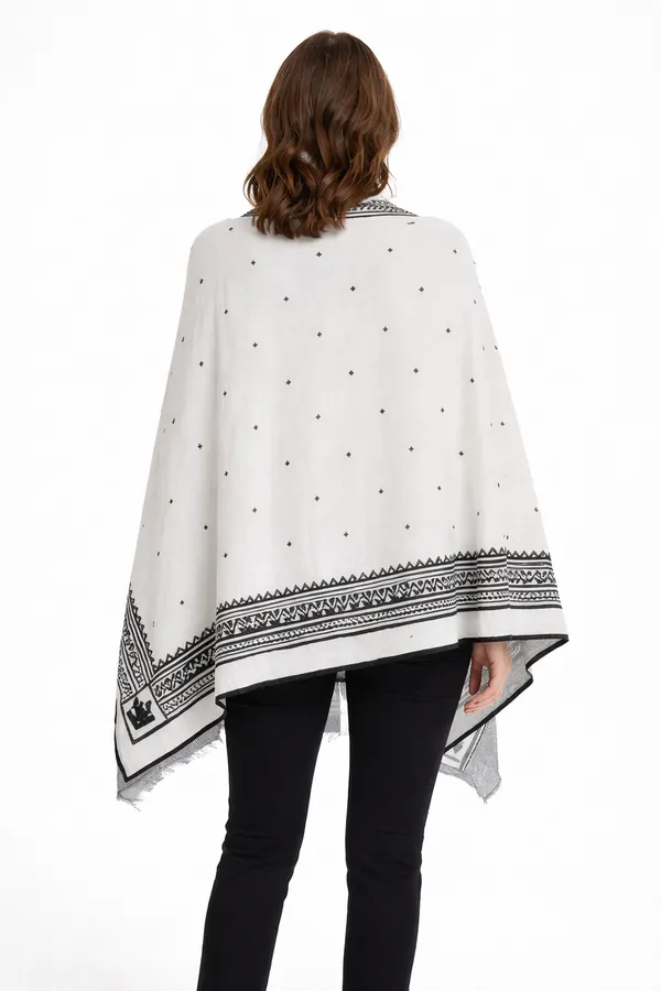 Black_And_White_Wool_With_Viscose_Soft_Ethnic_Shawl_For_Women
