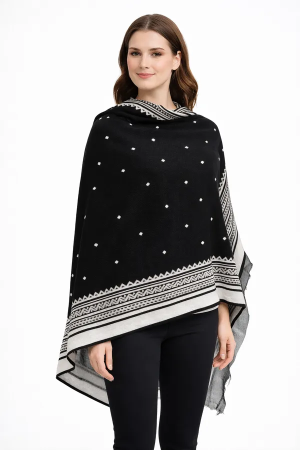 Black_And_White_Wool_With_Viscose_Soft_Ethnic_Shawl_For_Women