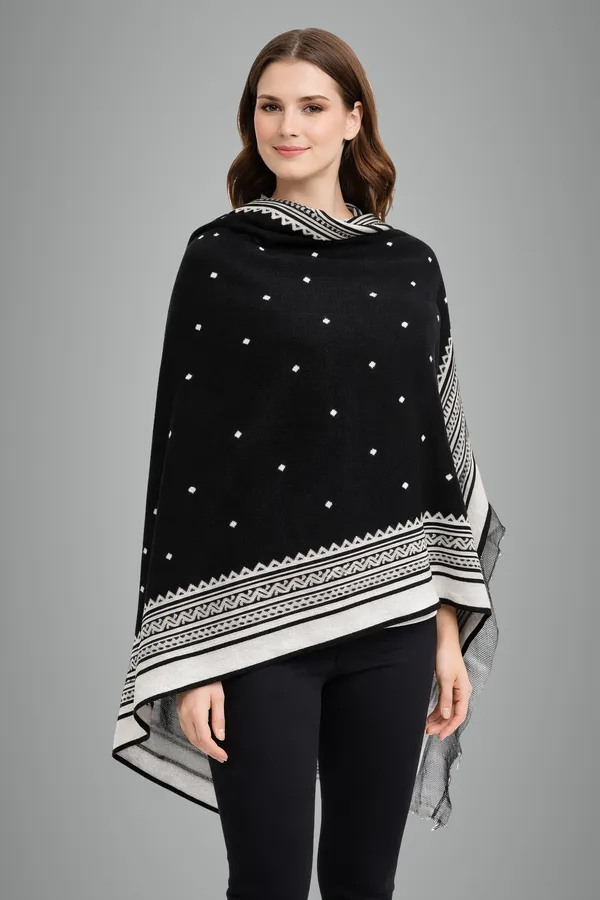 Black_And_White_Wool_With_Viscose_Soft_Ethnic_Shawl_For_Women