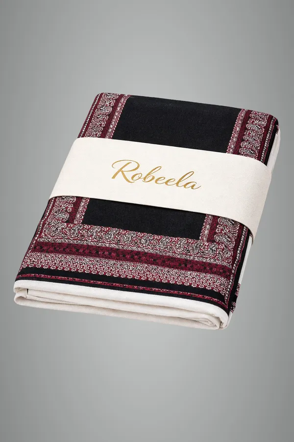 Black_And_Maroon_Wool_With_Viscose_Soft_Ethnic_Shawl_For_Men