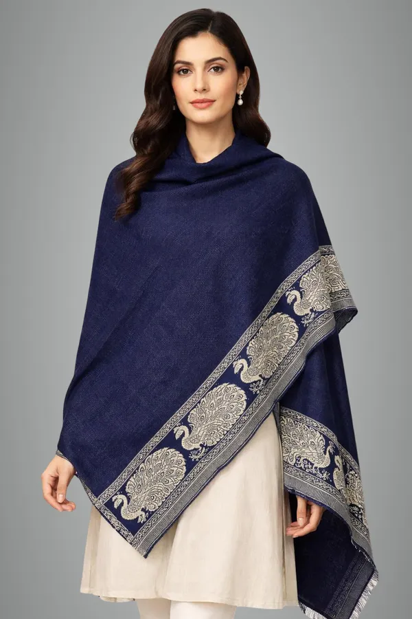 Navy_Blue_Wool_With_Viscose_Soft_Ethnic_Shawl_For_Women