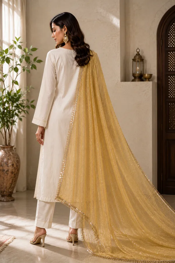 Designer_Mustard_Yellow_Soft_Net_Dupatta_with_White_Stone_Embellishments_&_Elegant_Golden_Sequin_Border