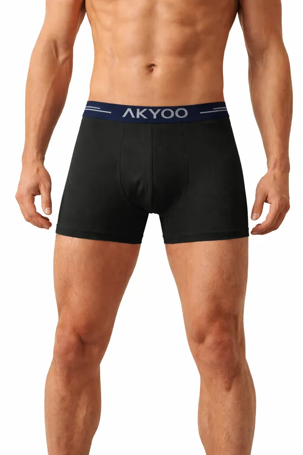 AKYOO_Light_Blue_Men's_Trunk_Underwear_Soft_Cotton_Stretch_Innerwear_for_Daily_Wear_Breathable_Comfortable_Fit