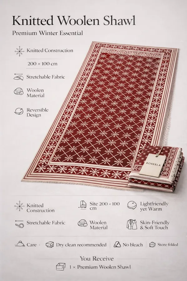 Red_And_White_Wool_With_Viscose_Soft_Ethnic_Shawl_For_Women