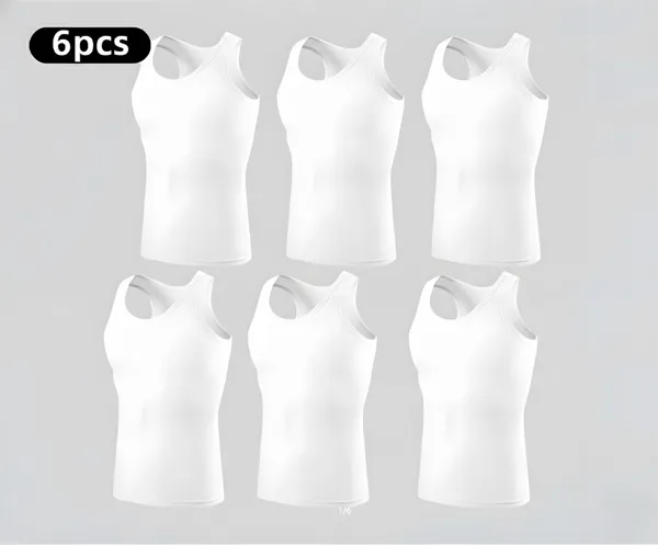 V.R._Brand_Men's_Cotton_Vest_Pack_of_6_|_Regular_Fit_Sleeveless_Gym_&_Daily_Wear_Innerwear_(White)