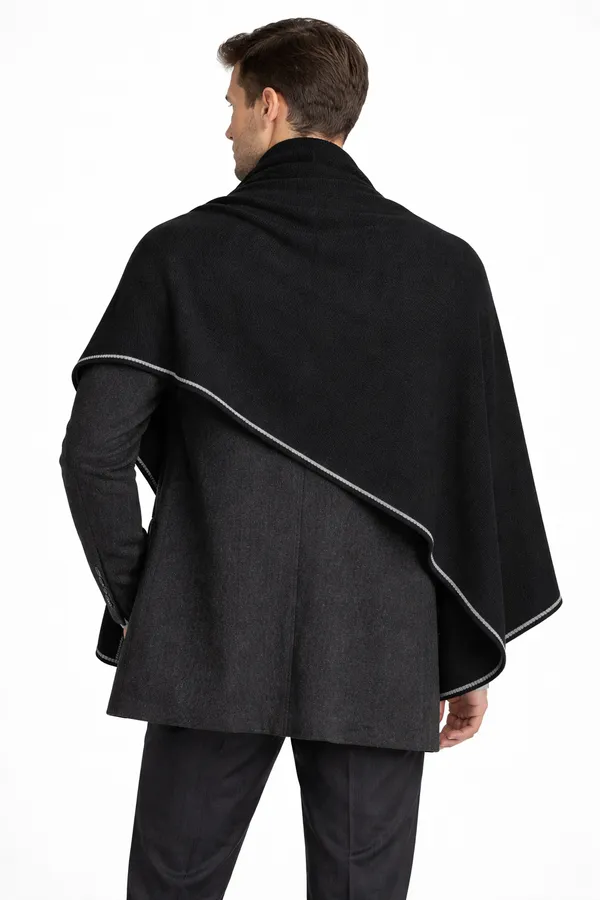 Black_Wool_With_Viscose_Soft_Solid_Shawl_For_Men