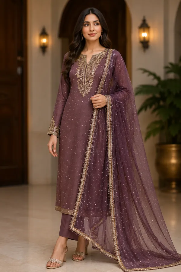 Women's_Designer_Net_Dupatta_Combo_Pack_of_3_|_White,_Sage_Green_&_Mauve_|_Stone_Embellished_with_Elegant_Golden_Border