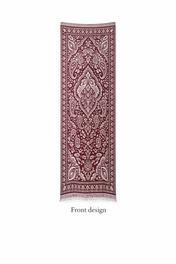 Maroon_Wool_With_Viscose_Soft_Kashmiri_Paisley_Design_Shawl_For_Women