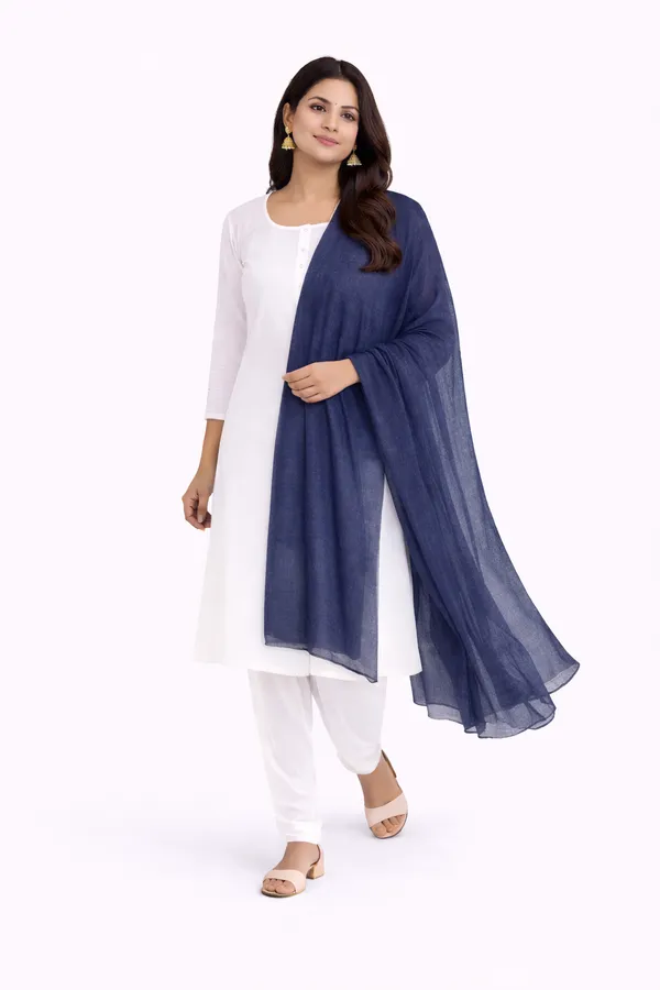Elegant_Cotton_Knitted_Dupatta_Navy_Blue_for_Women_|_Breathable_Summer_Soft_Dupatta_for_Daily_&_Casual_Wear