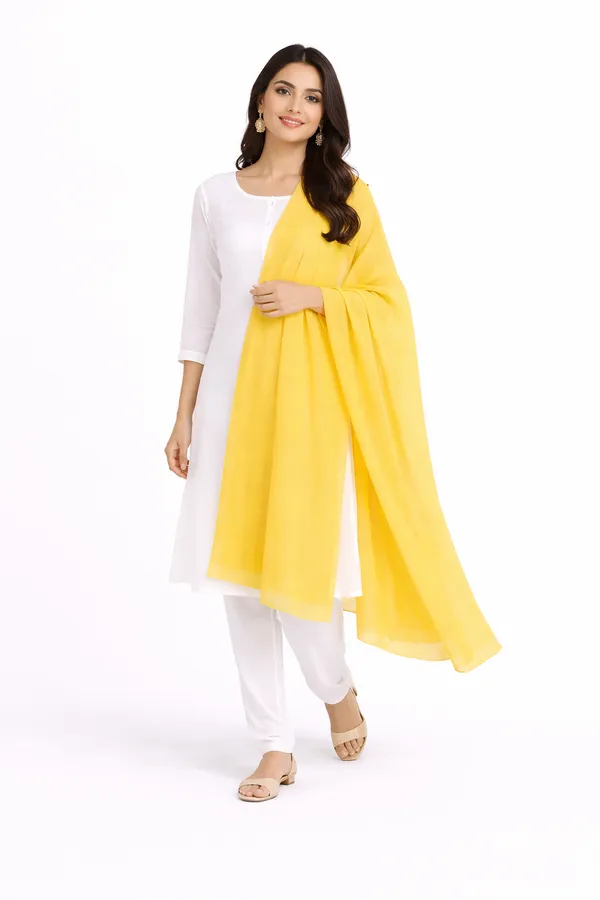 Designer_Cotton_Knitted_Yellow_Dupatta_|_Soft_&_Elegant_Summer_Fashion_Dupatta