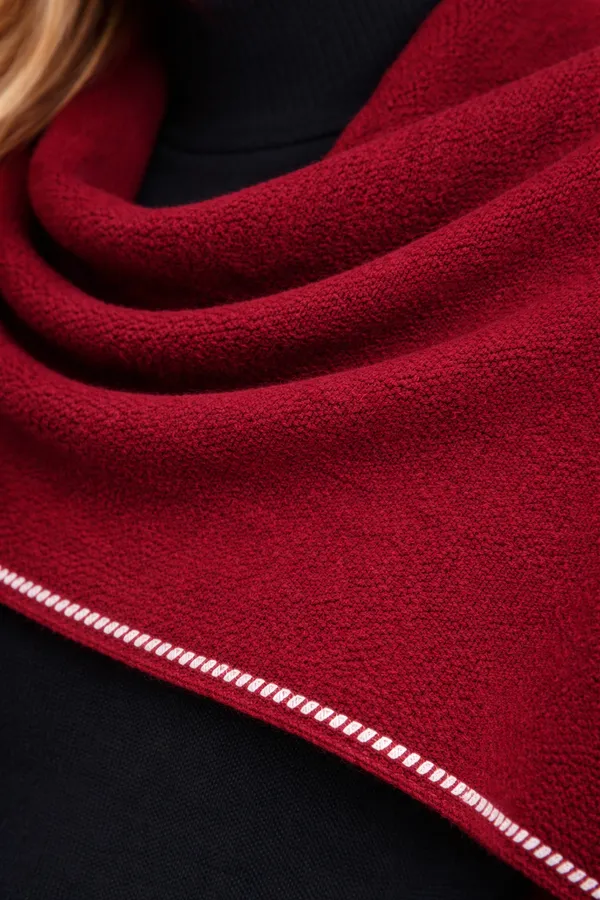 Maroon_Wool_With_Viscose_Soft_Solid_Shawl_For_Women