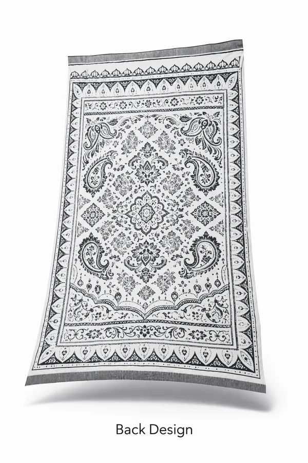 White_And_Black_Wool_With_Viscose_Soft_Kashmiri_Paisley_Design_Shawl_For_Women