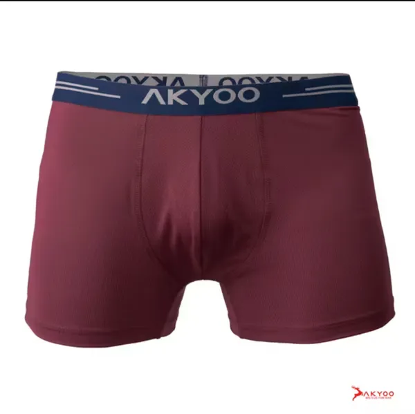 AKYOO_Maroon_Men's_Trunk_Underwear_Soft_Cotton_Stretch_Innerwear_for_Daily_Wear_Breathable_Comfortable_Fit