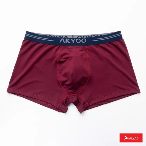 AKYOO_Maroon_Men's_Trunk_Underwear_Soft_Cotton_Stretch_Innerwear_for_Daily_Wear_Breathable_Comfortable_Fit
