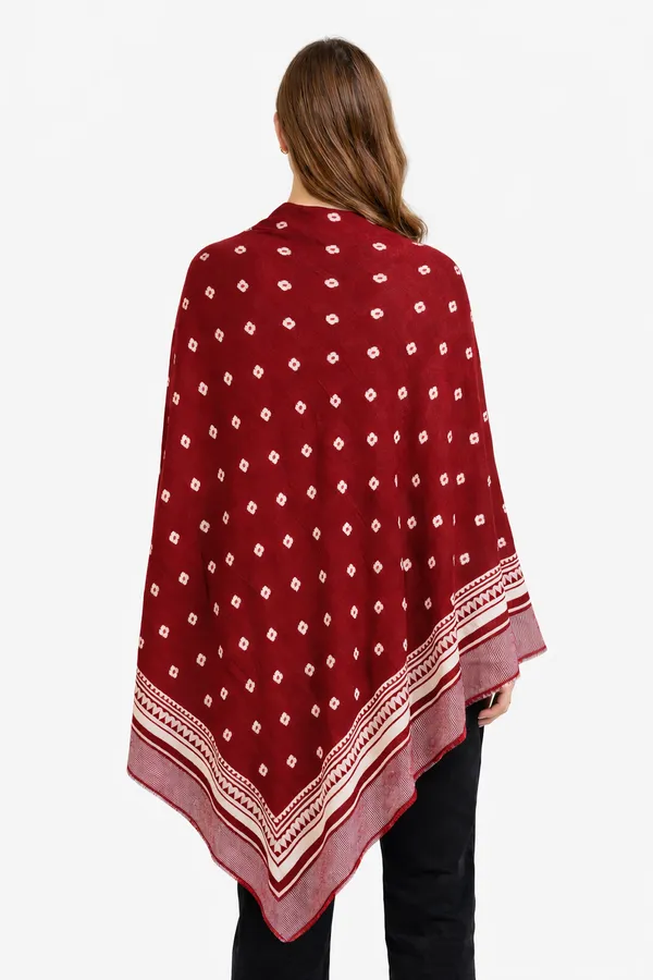 Maroon_Wool_With_Viscose_Soft_Ethnic_Shawl_For_Women
