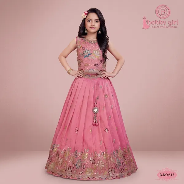 Pink_Star_Georgette_Embroidered_Flared_Lehenga_Choli_For_Girls