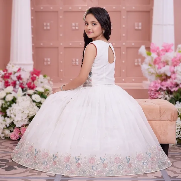 White_Star_Georgette_Floral_Embroidered_Lehenga_Choli_For_Girls