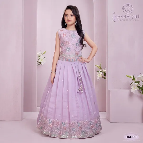 Lavender_Star_Georgette_Floral_Embroidered_Lehenga_Choli_For_Girls
