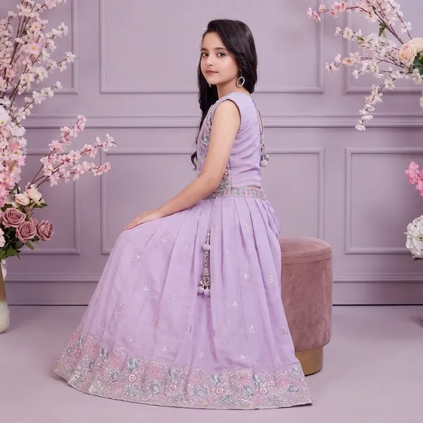 Lavender_Star_Georgette_Floral_Embroidered_Lehenga_Choli_For_Girls