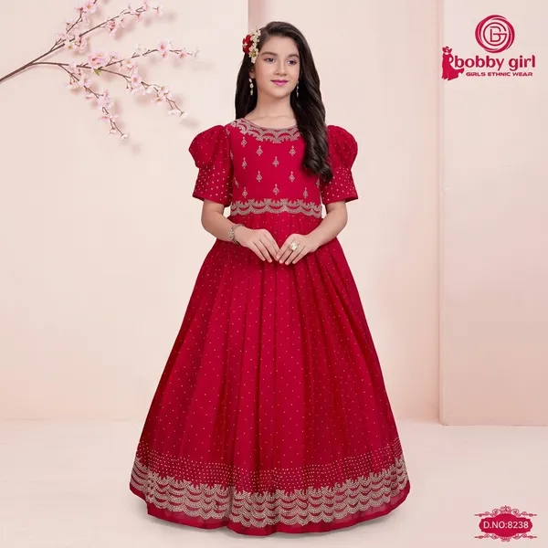 Red_Star_Georgette_Embellished_Puff_Sleeve_Lehenga_Choli_For_Girls