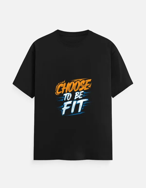 Black_Cotton_Choose_to_Be_Fit_Gym_T-Shirt_|_Fitness_Motivation