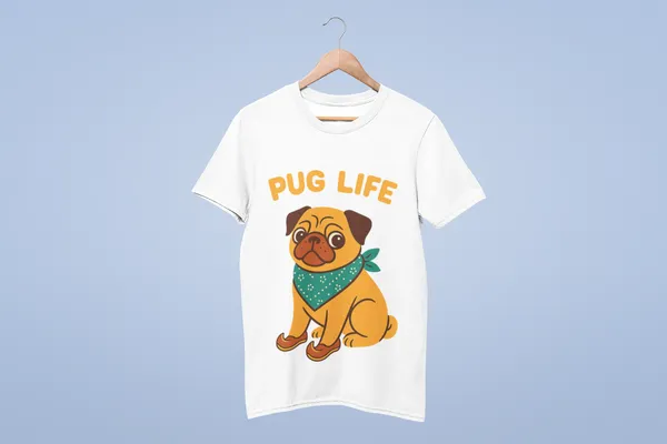 White_Cotton_Pug_Life_T-Shirt_|_Funny_Dog_Lover