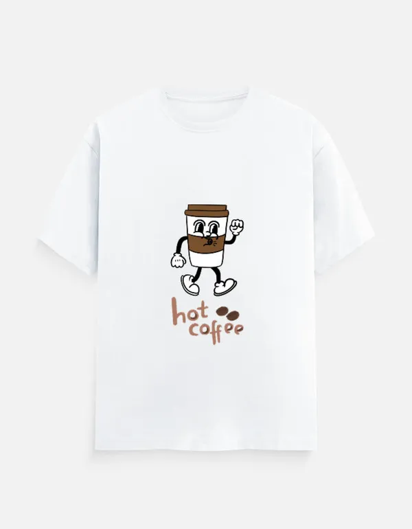 White_Cotton_Hot_Coffee_T-Shirt