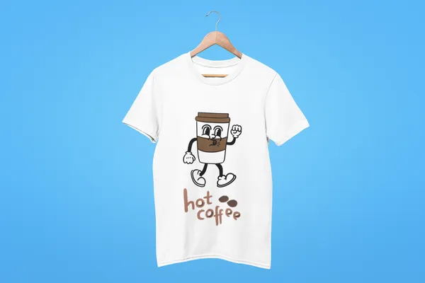 White_Cotton_Hot_Coffee_T-Shirt