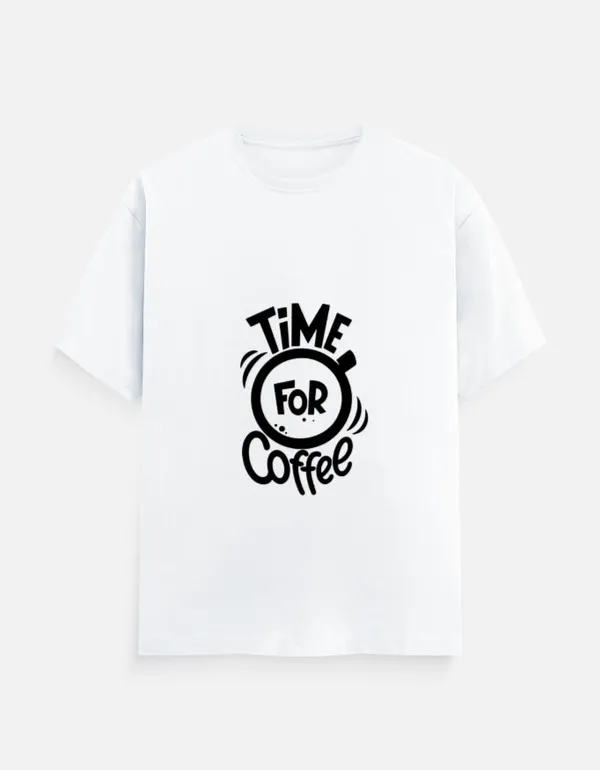 White_Cotton_Time_for_Coffee_T-Shirt