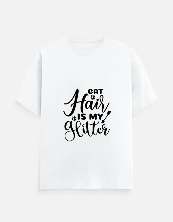 White_Cotton_Cat_Hair_Is_My_Glitter_T-Shirt_|_Wear_It_With_Pride