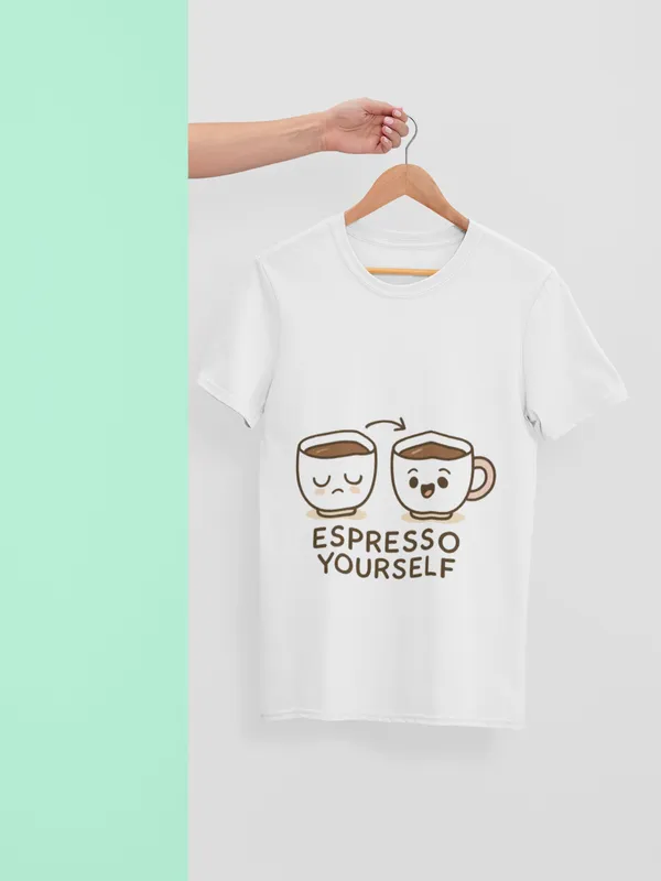White_Cotton_Expresso_Yourself_T-Shirt_|_Brewed_for_Coffee_Lovers