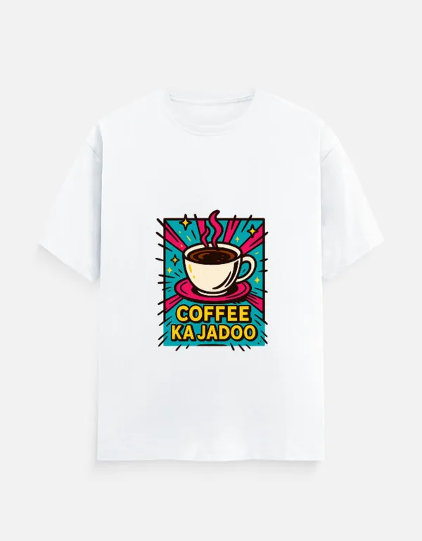 White_Cotton_Coffee_Ka_Jadooo_T-Shirt_|_Desi_Style,_Caffeine_Vibes