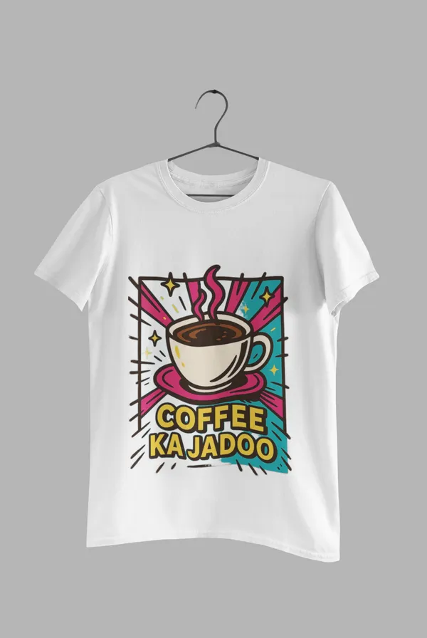 White_Cotton_Coffee_Ka_Jadooo_T-Shirt_|_Desi_Style,_Caffeine_Vibes