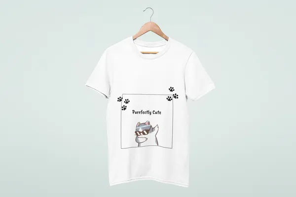 White_Cotton_Cat_&_Coffee_|_Oversized_Graphic_T-Shirt_for_Cat_Lovers