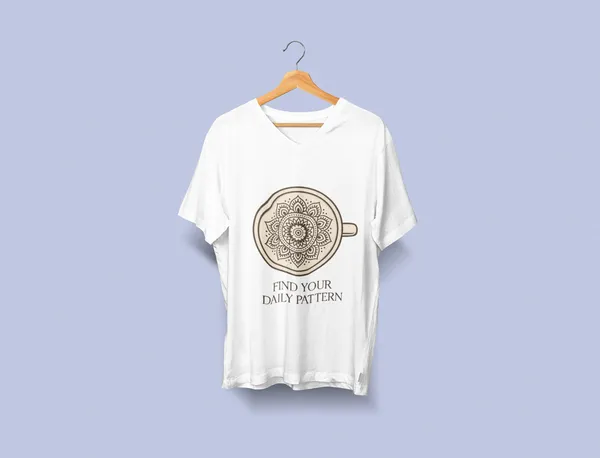 White_Cotton_Find_Your_Daily_Partner_T-Shirt_|_Coffee_Is_Forever