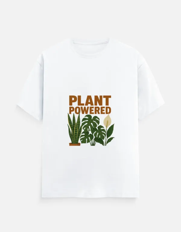 White_Cotton_Plant_Powerd_T-Shirt_|_Fueled_by_Nature