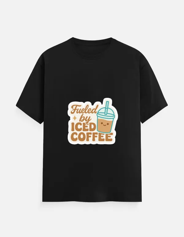 Black_Cotton_Fueled_by_Iced_Coffee_|_Oversized_Unisex_T-Shirt