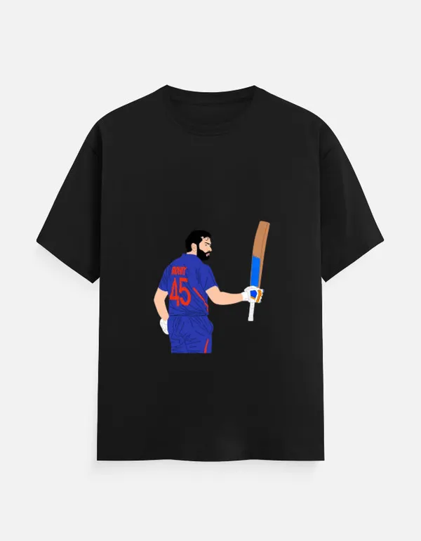 Black_Cotton_Rohit_Cricket_Graphic_T-Shirt_|_Bold_Streetwear
