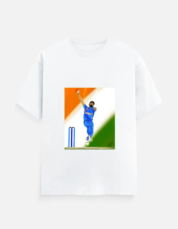 White_Cotton_Bumrah_Magic_|_Cricket_Edition_Oversized_T-Shirt